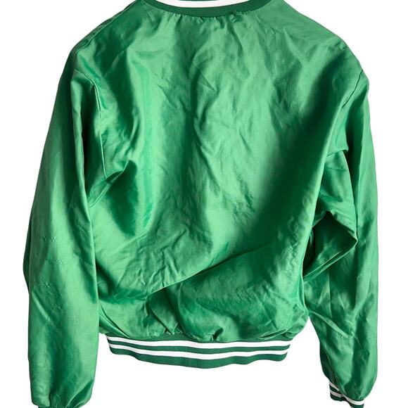 Vintage Gr8 Seeds Green Satin Jacket Size Medium 22x26 - Picture 2 of 5